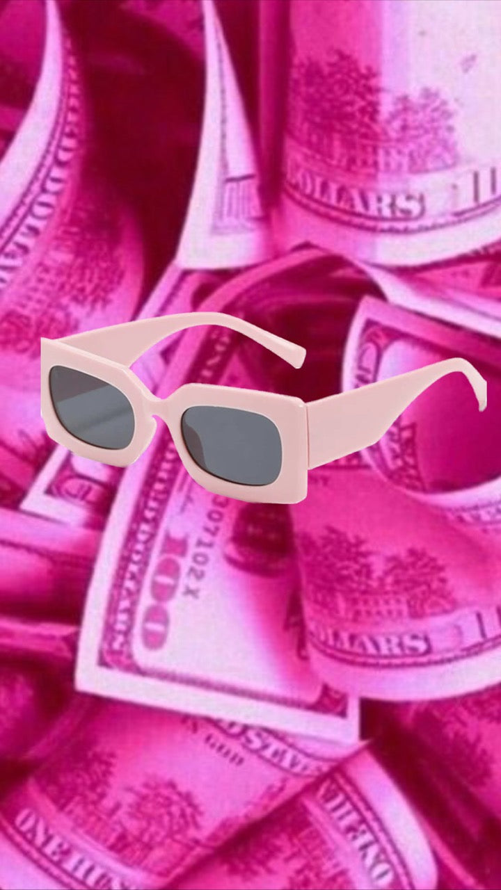 "MAKE ME" BABY PINK FASHION SUNGLASSES