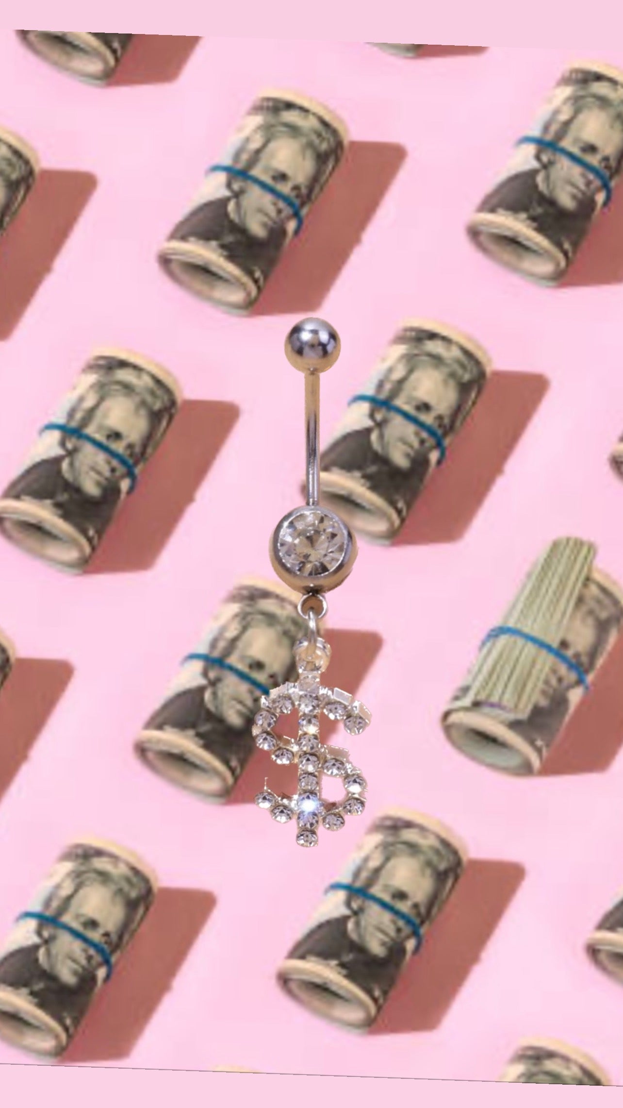 Money $ Sign Belly Ring